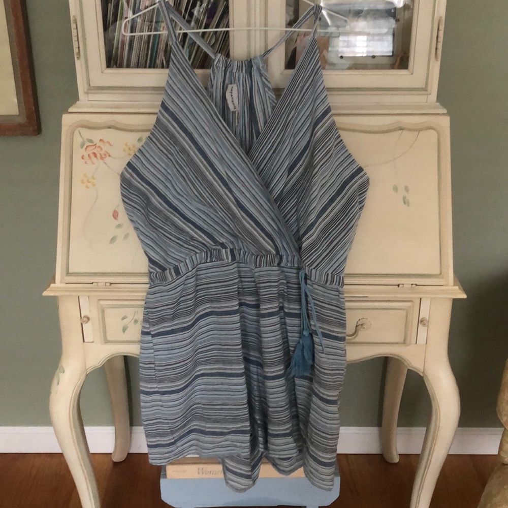 Blue striped lightweight jumper